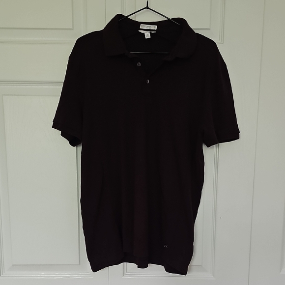 Calvin Klein Red Polo Shirt Classic Knit Design - Picture 1 of 4